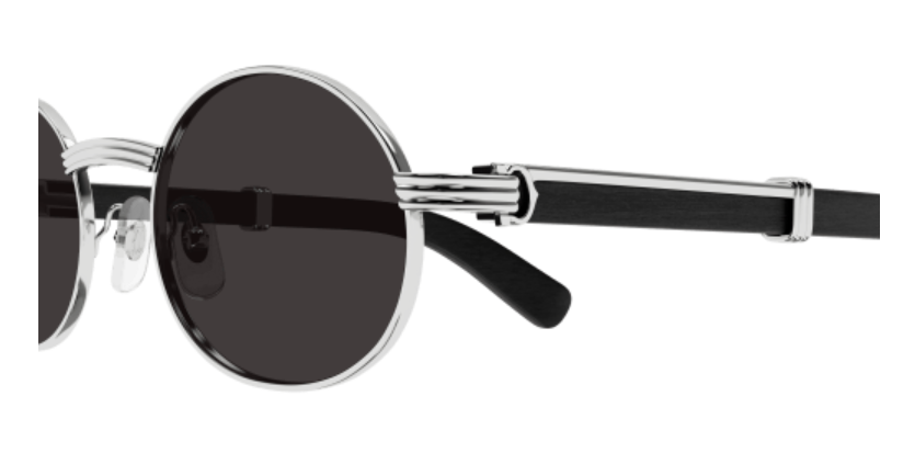 Première de Cartier Oval Wood/Horn Sunglasses