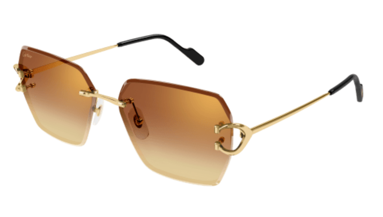 Signature C de Cartier Rimless Metal Sunglasses