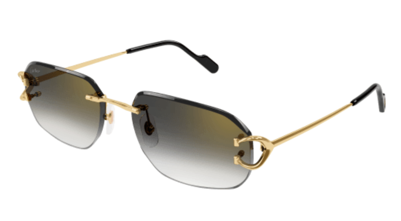 Signature C de Cartier Rimless Metal Sunglasses