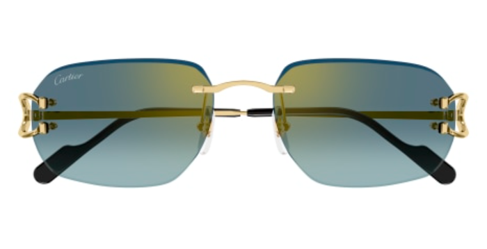 Signature C de Cartier Rimless Metal Sunglasses
