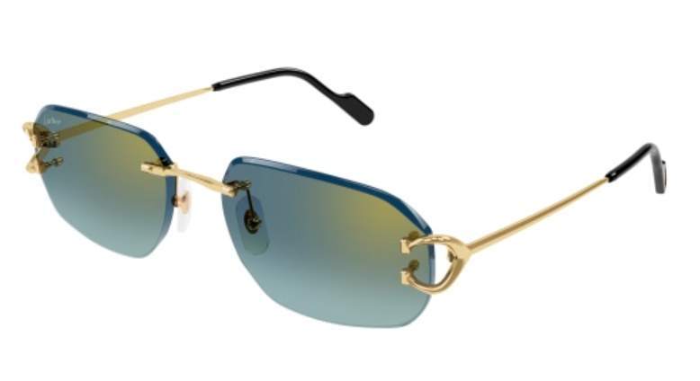 Signature C de Cartier Rimless Metal Sunglasses