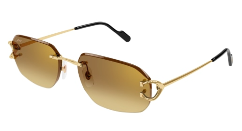 Signature C de Cartier Rimless Metal Sunglasses
