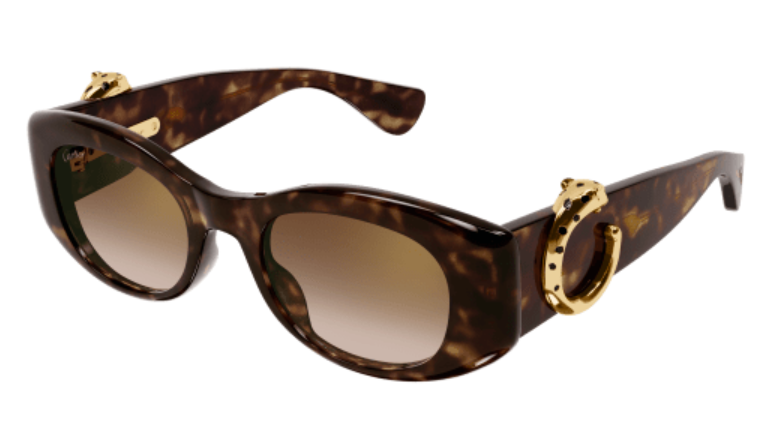 Panthère de Cartier Oval Acetate Sunglasses
