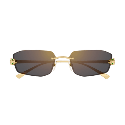 Panthère de Cartier Geometric Rimless Sunglasses