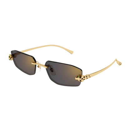 Panthère de Cartier Geometric Rimless Sunglasses