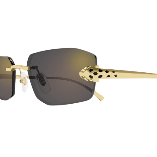 Panthère de Cartier Geometric Rimless Sunglasses