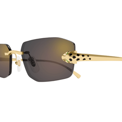 Panthère de Cartier Geometric Rimless Sunglasses