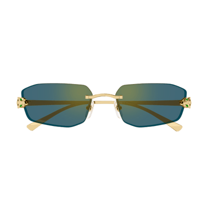 Panthère de Cartier Geometric Rimless Sunglasses