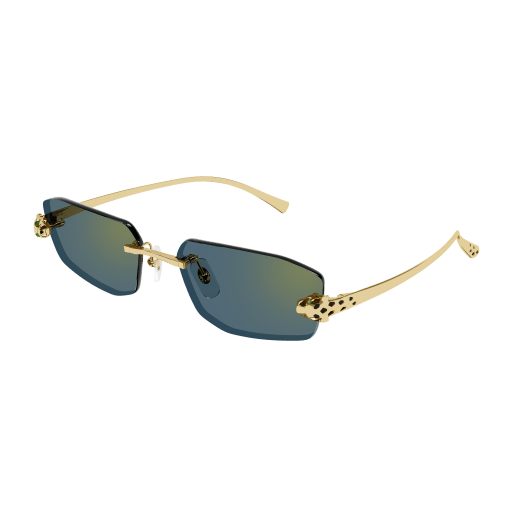 Panthère de Cartier Geometric Rimless Sunglasses