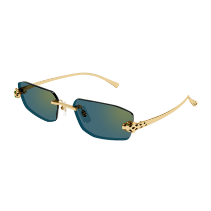 Panthère de Cartier Geometric Rimless Sunglasses