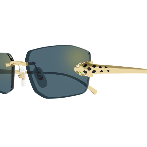Panthère de Cartier Geometric Rimless Sunglasses