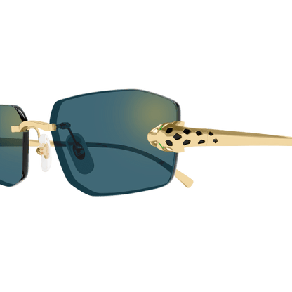 Panthère de Cartier Geometric Rimless Sunglasses