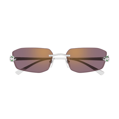 Panthère de Cartier Geometric Rimless Sunglasses