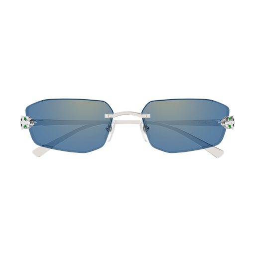 Panthère de Cartier Geometric Rimless Sunglasses