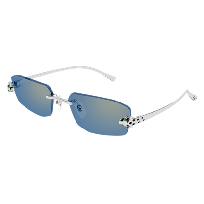 Panthère de Cartier Geometric Rimless Sunglasses