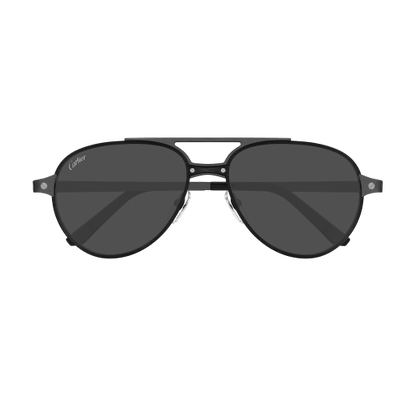 Santos de Cartier Aviator Metal Polarized Sunglasses