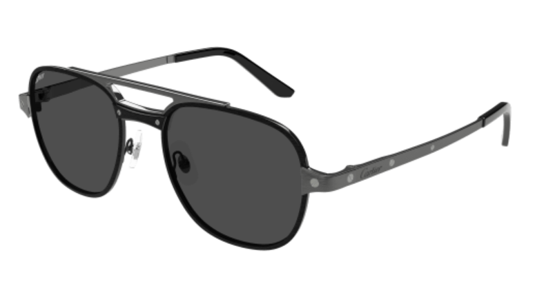 Santos de Cartier Aviator Metal Polarized Sunglasses