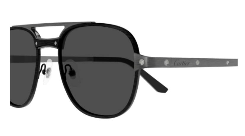 Santos de Cartier Aviator Metal Polarized Sunglasses