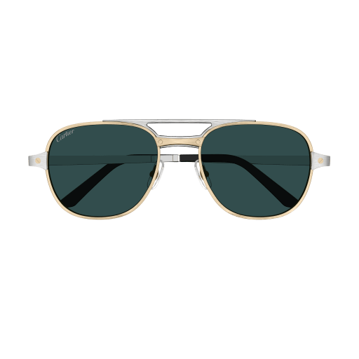 Santos de Cartier Aviator Metal Polarized Sunglasses