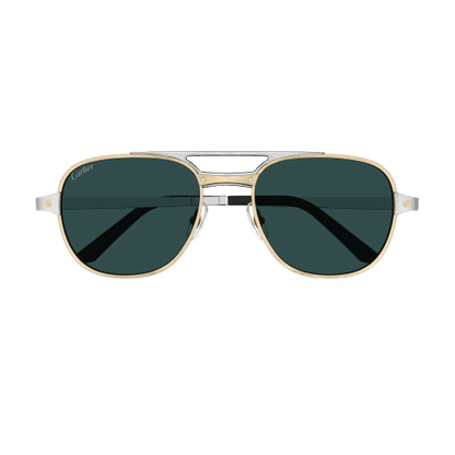 Santos de Cartier Aviator Metal Polarized Sunglasses