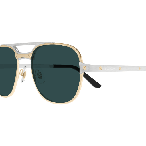 Santos de Cartier Aviator Metal Polarized Sunglasses