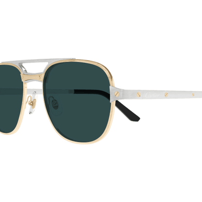 Santos de Cartier Aviator Metal Polarized Sunglasses