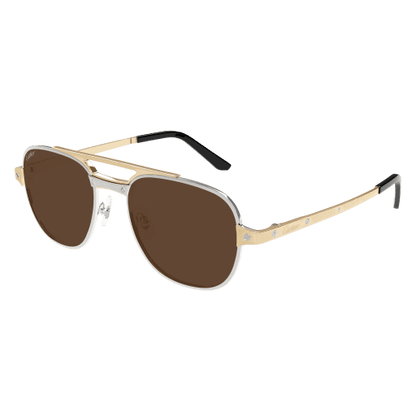 Santos de Cartier Aviator Metal Polarized Sunglasses