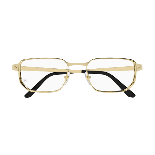 Santos de Cartier Rectangular Metal Eyeglasses