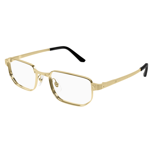 Santos de Cartier Rectangular Metal Eyeglasses
