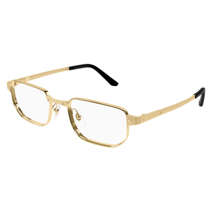 Santos de Cartier Rectangular Metal Eyeglasses