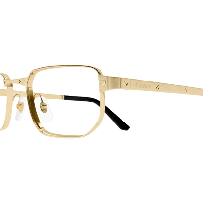Santos de Cartier Rectangular Metal Eyeglasses