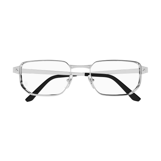 Santos de Cartier Rectangular Metal Eyeglasses