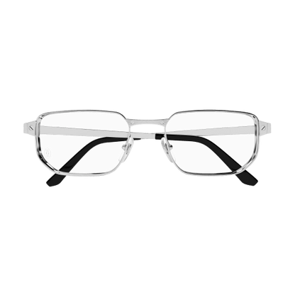 Santos de Cartier Rectangular Metal Eyeglasses