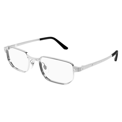 Santos de Cartier Rectangular Metal Eyeglasses