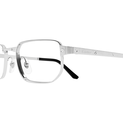 Santos de Cartier Rectangular Metal Eyeglasses
