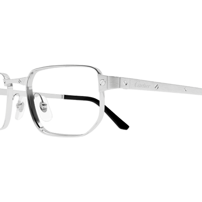 Santos de Cartier Rectangular Metal Eyeglasses