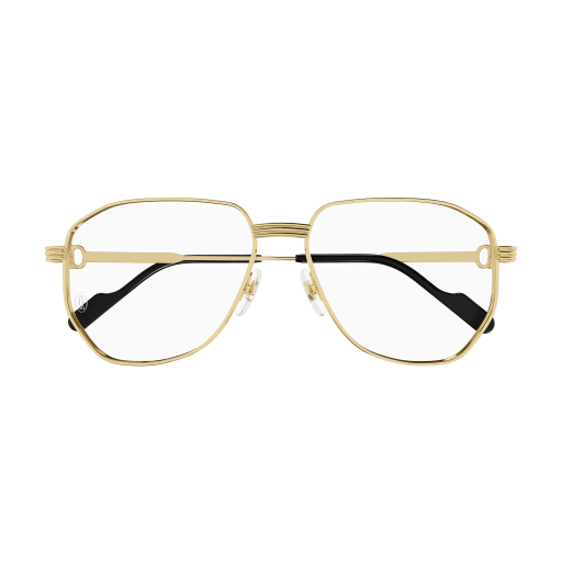 Première de Cartier Pilot-Shaped Metal Eyeglasses