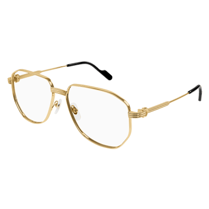 Première de Cartier Pilot-Shaped Metal Eyeglasses