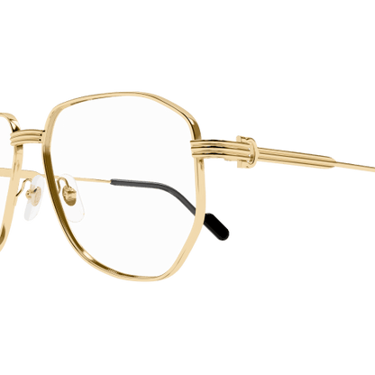 Première de Cartier Pilot-Shaped Metal Eyeglasses