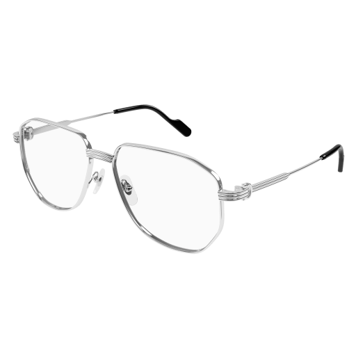 Première de Cartier Pilot-Shaped Metal Eyeglasses