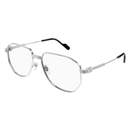 Première de Cartier Pilot-Shaped Metal Eyeglasses
