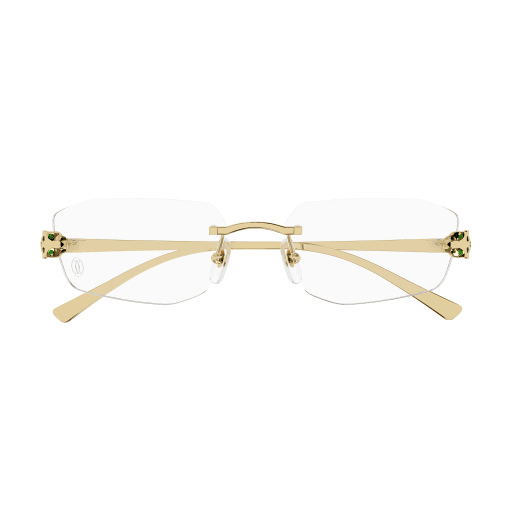 Panthère de Cartier Rectangular Rimless Eyeglasses
