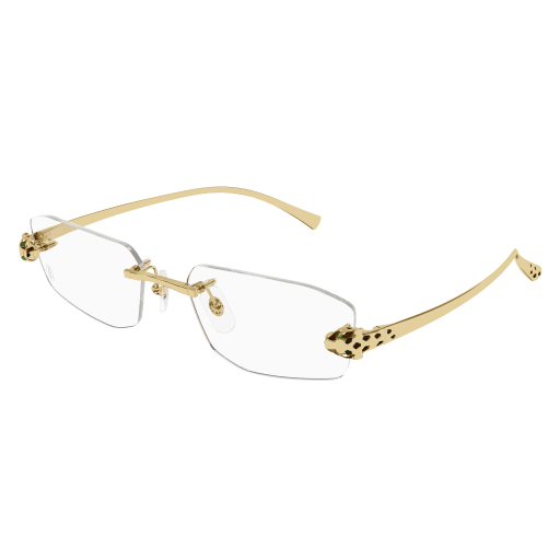 Panthère de Cartier Rectangular Rimless Eyeglasses