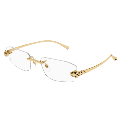 Panthère de Cartier Rectangular Rimless Eyeglasses