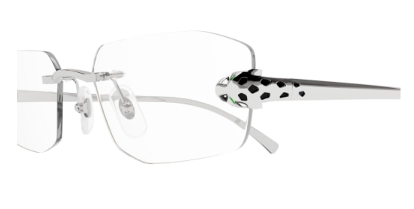 Panthère de Cartier Rectangular Rimless Eyeglasses