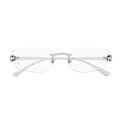 Panthère de Cartier Rectangular Rimless Eyeglasses
