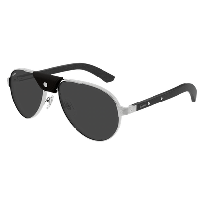 Santos de Cartier Aviator Metal Polarized Sunglasses