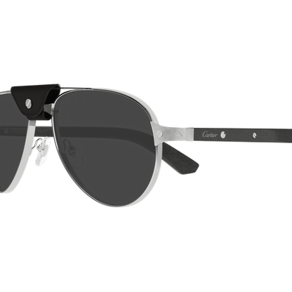 Santos de Cartier Aviator Metal Polarized Sunglasses