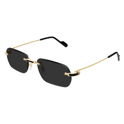 Première de Cartier Rectangular Rimless Sunglasses