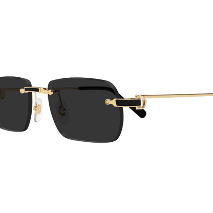 Première de Cartier Rectangular Rimless Sunglasses